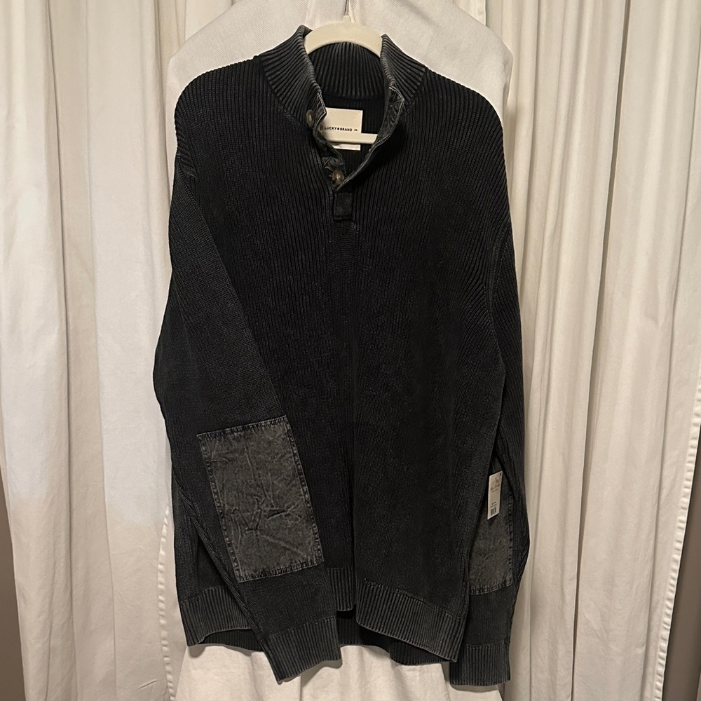 Lucky Brand Gray V-Neck Sweater